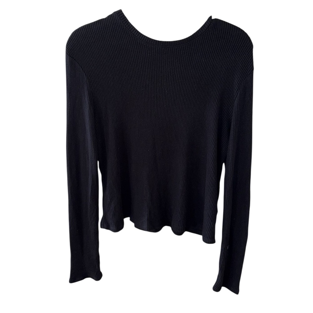 Black Ribbed Top